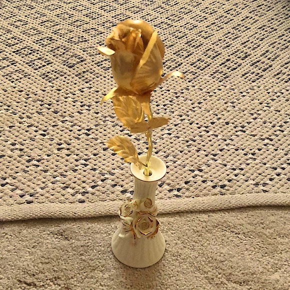 Certified 24k Gold Rose with Vase - Picture 7 of 9